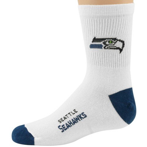 Seattle Seahawks Youth Blue NFL Logo/Name Socks