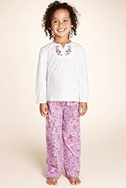 Younger Girls Autograph Pure Cotton Embroidered Pyjamas