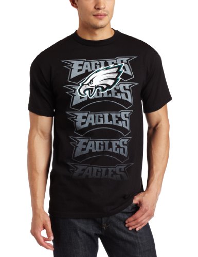 NFL Men's Philadelphia Eagles All Time Great III Short Sleeve Basic Tee (Black, Small)