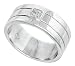 Gent's Perfect Quality Sterling Silver Brilliant Cut Cubic Zirconia Ring