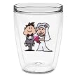 Wedding Couple 16 oz Insulated Beverage Tumbler, Clear