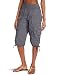 Calvin Klein Performance Women's Rollover Waist Cargo Capri, Dolphin, Medium