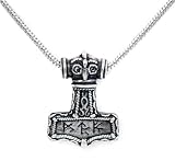 Bindrune Hammer Alchemy Gothic Pendant Necklace