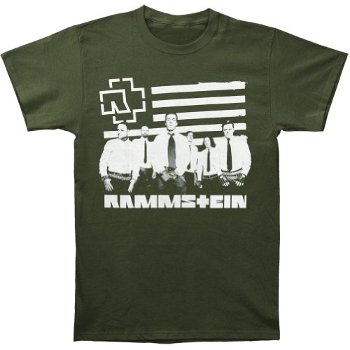 Rammstein Men's Logo & Stripes T-shirt Green