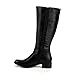 REFRESH ALTO-03 Women's Low Heel Side Zip Knee High Simple Comfort Riding Boot