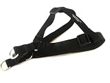 Large Black Dog Harness/Nylon Webbing: 1 wide, Adjusts 23 - 35.