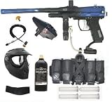 Paintball Gun Kingman Spyder Custom Painted Pilot ACS Refurbished Blue Marker Set