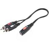 Vivanco Audioadapter, 2x Cinchstecker   3,5mm Klinkenkupplung, 0,2m