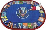 Symbols of America Rug - 5.33 Foot x 7.67 Foot Oval