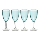 from Coolmovers Coolmovers Kitchen Craft 300 ml Wine Glasses (Set of 4) Model CMWGSET4BLU