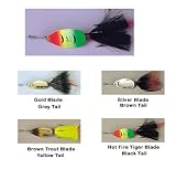Mepps Aglia Spinners - Dressed Size: 0 (1/12 oz.); Color: Gold Blade/Grey Tail (G-G)