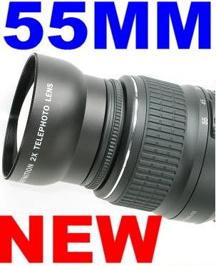 NEEWER® 55mm Telephoto Lens w/ Bag For Sony A100 A200 A230 A300 A330