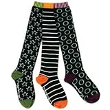 Little Missmatched - pack of 3 Black Knee-hi Socks - Girls age 4-9