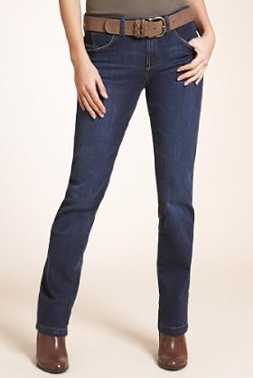 Indigo Collection Flat Front Slim Leg Denim Jeans