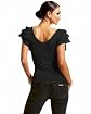 Ruffle Braided Short Sleeve Sweater Product Image