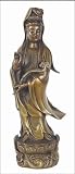 Standing Kuan-Yin with Lotus flower Bronze statue Museum Reproduction
