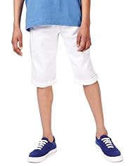 Pure Cotton Turn Up Hem Twill Shorts