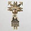 Southwestern Native American Handmade Kachina Pendant in 14 kt. Gold by Navajo Artist Alvin Vanderver, #10848
