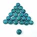 Electric Teal Glass Bead Tokens 12-15mm Wondertrail
