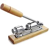 New Star Foodservice 28003 Heavy Duty Pecan Nut Cracker, Nickel-plated Steel/wood Base