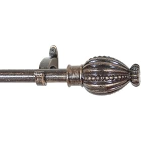 Window Curtain Rod Drapery Rod 44 Inch - 108 Inch Crown Bronze