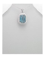 CZ Pendant Necklace In 92.5 Sterling Silver