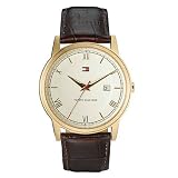 Tommy Hilfiger Men's Goldtone Brown Leather Watch #1710065