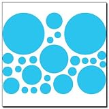 Bright Blue Polka Dot Wall Transfer Stickers Mural
