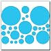 Baby : Bright Blue Polka Dot Wall Transfer Stickers Mural