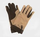 Childrens Nylon Top SuedeTack Gloves Beige O/S