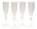 Acrylic Embossed Grape Champagne Flute 6 Oz - Set of 4