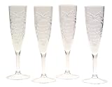 Jubilee 6 Ounce Acrylic Embossed Graped Champagne Flute Set of 4 (A-506)