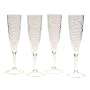 Acrylic Embossed Grape Champagne Flute 6 Oz - Set of 4