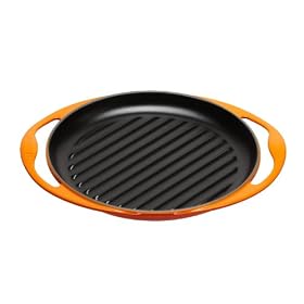 Le Creuset Cast Iron Round Grillit, Volcanic, 26 cm