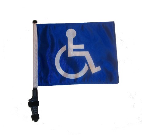 Handicap Golf Cart Flag with EZ On and Off Bracket