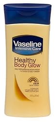 Vaseline Healthy Body Glow Daily Replenishing Moisturizer and A Touch of Self-Tanner, Fair Skin Tones, 10-Ounce Bottles (Pack of 3)