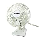 Boston 25970 4-inch Two-Speed Personal Desk Fan- Plastic- White