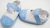 Chaussures mi-vernies bébé fille blanc/ciel 3/6mois