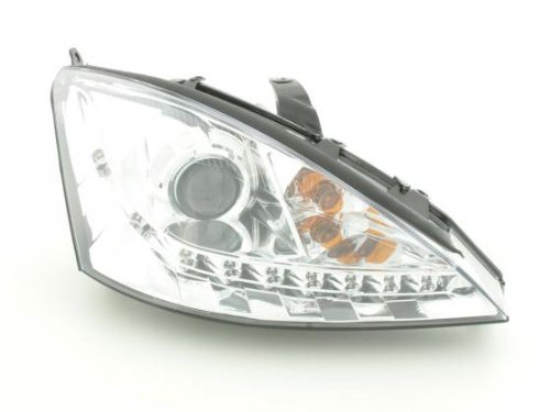 FK Automotive FKFSFO010033 Daylight Scheinwerfer Set Ford Focus Baujahr 98-01 chrom Preisvergleich