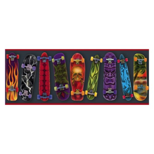 Skateboard Wall Border vintage wallpaper border. Skateboard Wall Border