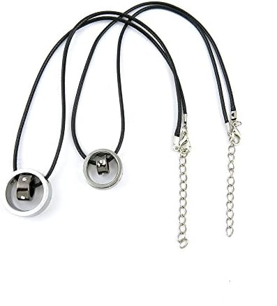 2 Pairs Leather Necklace Collier QNN3030 Rhinestones Circles Pair Fashion Neck Lace Jewellery Pendant Collar Sweater Long Chain Bib Retro