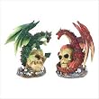 Fire and Earth Dragon Statues
