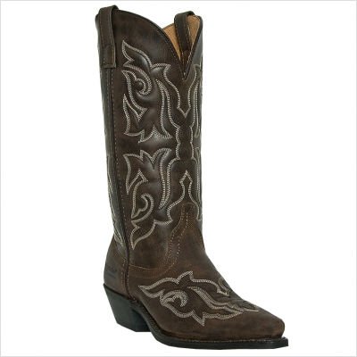 Women's Laredo All Over Gaucho Nutty Mule Leather Cowboy Boots
