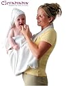 WHITE Clevamama Splash and Wrap baby bath towel