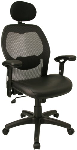 Super Mesh Chair W/ Mesh Back & Italian Leather Seat