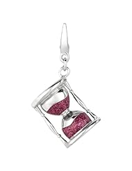 Sterling silver and Enamel HOURGLASS (Charm)