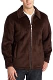 Claiborne Mens Faux Shearling Open Bottom Jacket