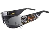 ED HARDY EHS 018 18 LA DOG SUNGLASS SUNGLASSES BLACK