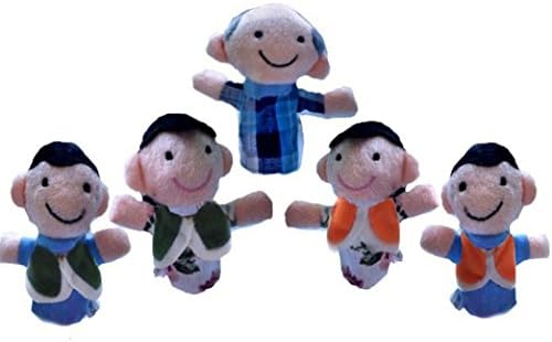 TOPITEMS 5 Pcs Finger Even Storytelling Good Toys Hand Puppet For Baby's Gift