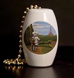 Paris Chef Porcelain Fan / Light Pull